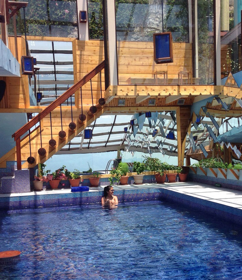 Spend time at the indoor heated Swimming Pool at the Chalets Naldehra